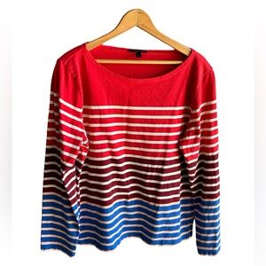 J. Crew, striped long sleeve, size large